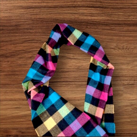 Multicolor Plaid 100% Genuine Cashmere Scarf NWT - Picture 2 of 4